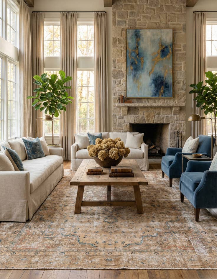 Detail image of  9' x 11' 8  Hand Knotted Ultra Vintage Persian Wool Rug