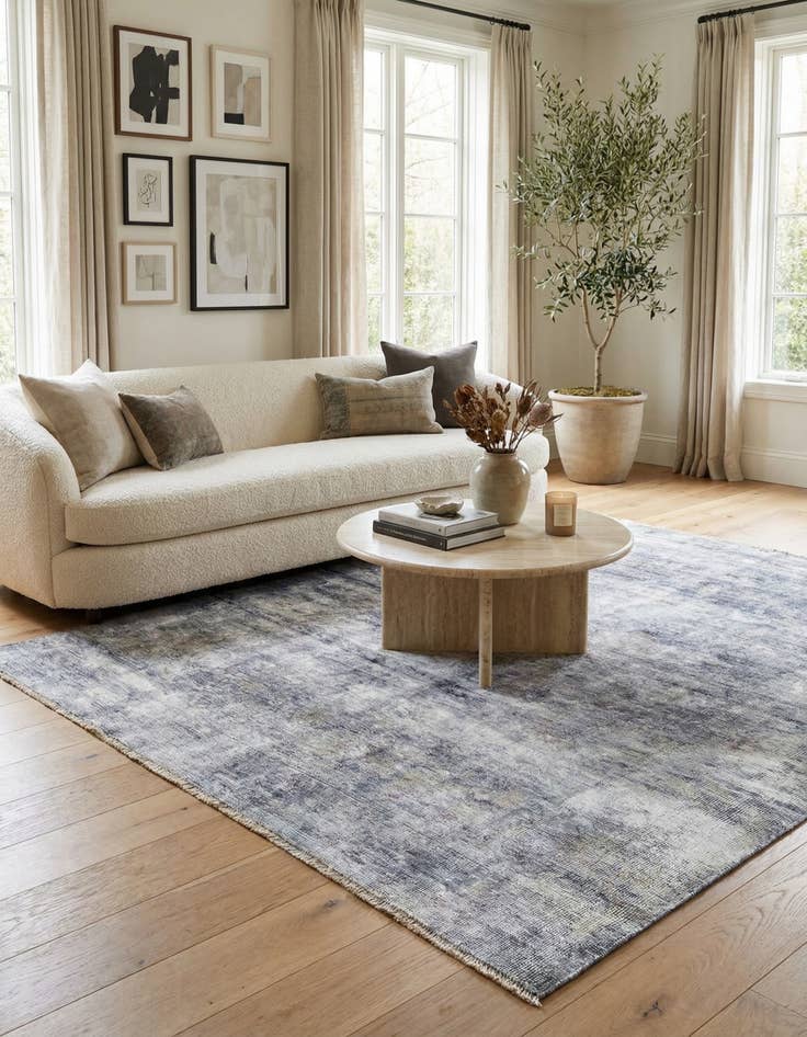 Detail image of 5' x 6' 5  Hand Knotted Ultra Vintage Persian Wool Rug