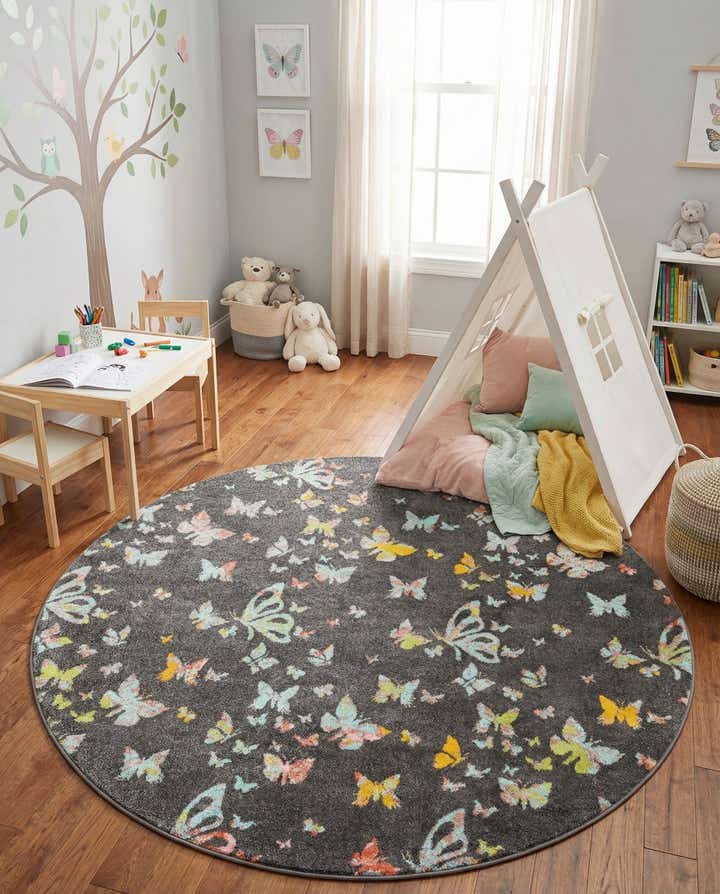 7' 10 x 7' 10 Whimsy Kids Round Rug