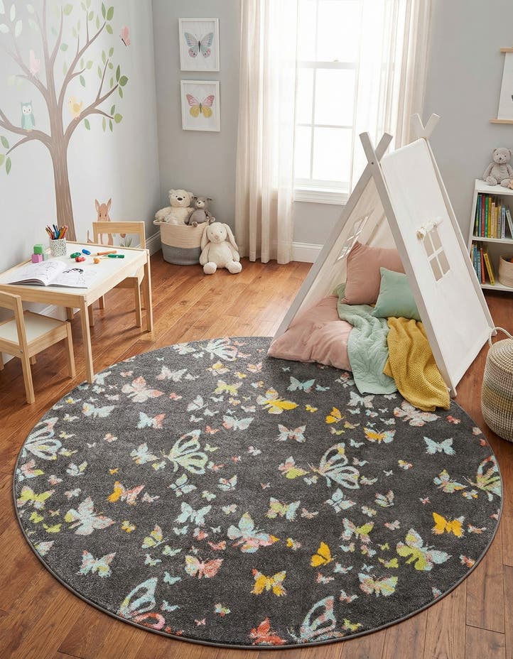 7' 10 x 7' 10 Whimsy Kids Round Rug
