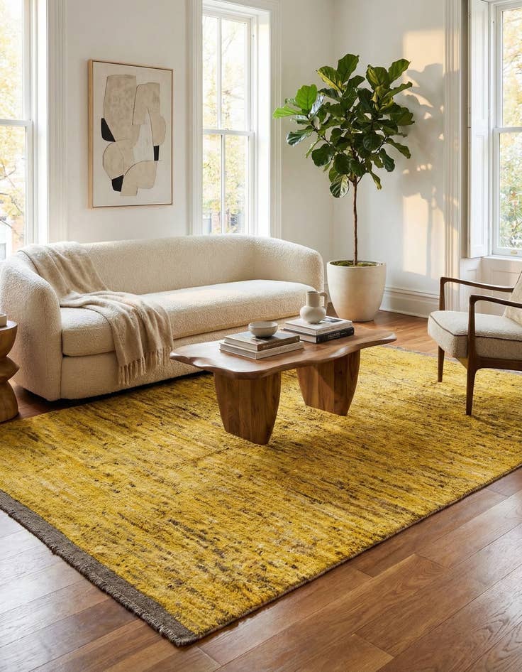 Detail image of 5' 6 x 7' 10  Hand Knotted Moroccan Wool Rug