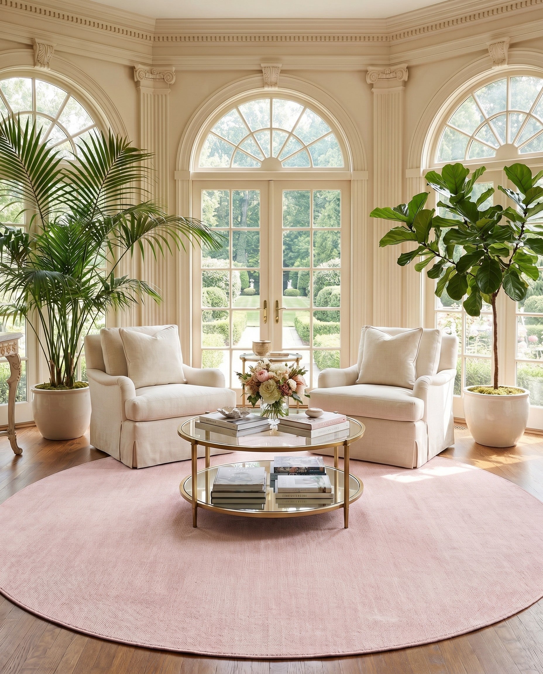 10' x 10' Hand Woven Jill Zarin English Manor Farmhouse Wool Round Rug