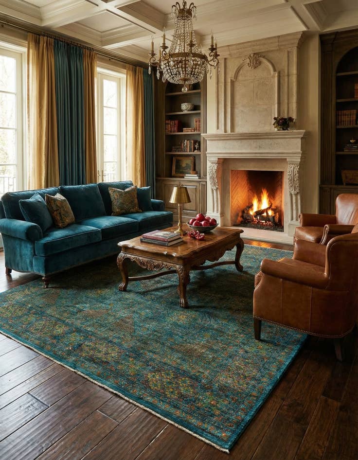 Detail image of 8' x 8' 1 Mamluk Wool Square Rug