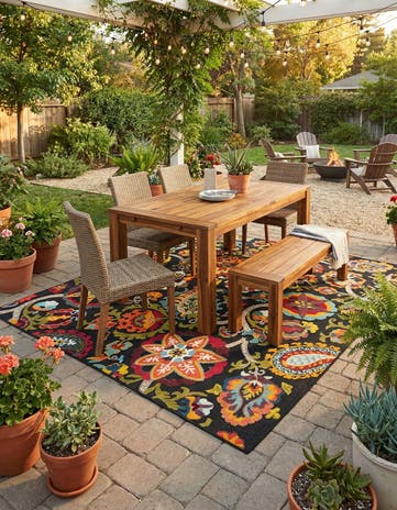 6' x 9' Easy-Clean Casablanca Indoor / Outdoor Rug