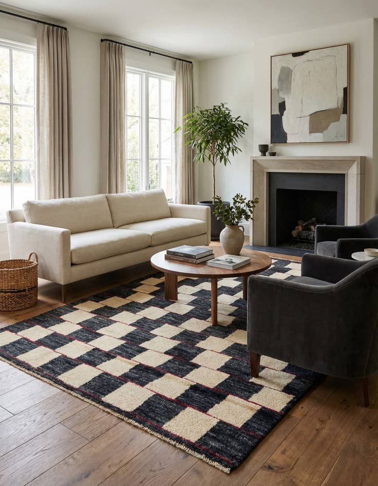 Detail image of 5' 1 x 8' 1  Hand Knotted Darya Wool Rug