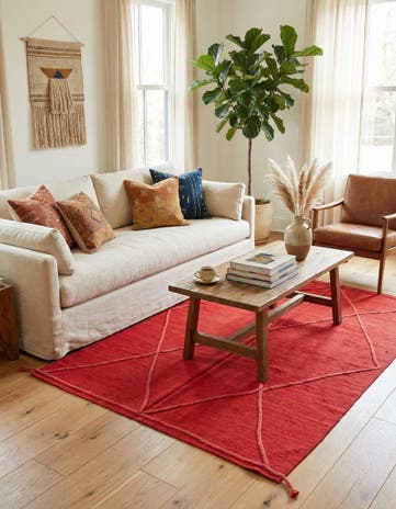 5' 7 x 7' 7 Hand Knotted Moroccan Wool Rug