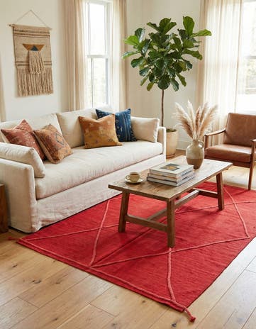5' 7 x 7' 7 Hand Knotted Moroccan Wool Rug