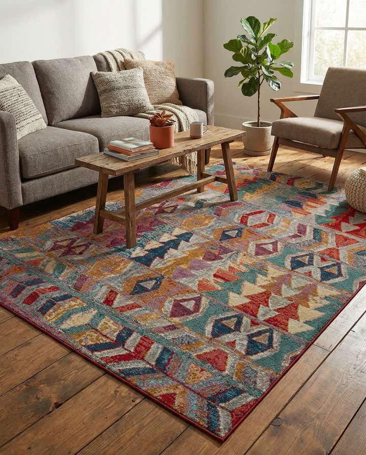 7' x 10' Easy-Clean Modern Indoor / Outdoor Rug