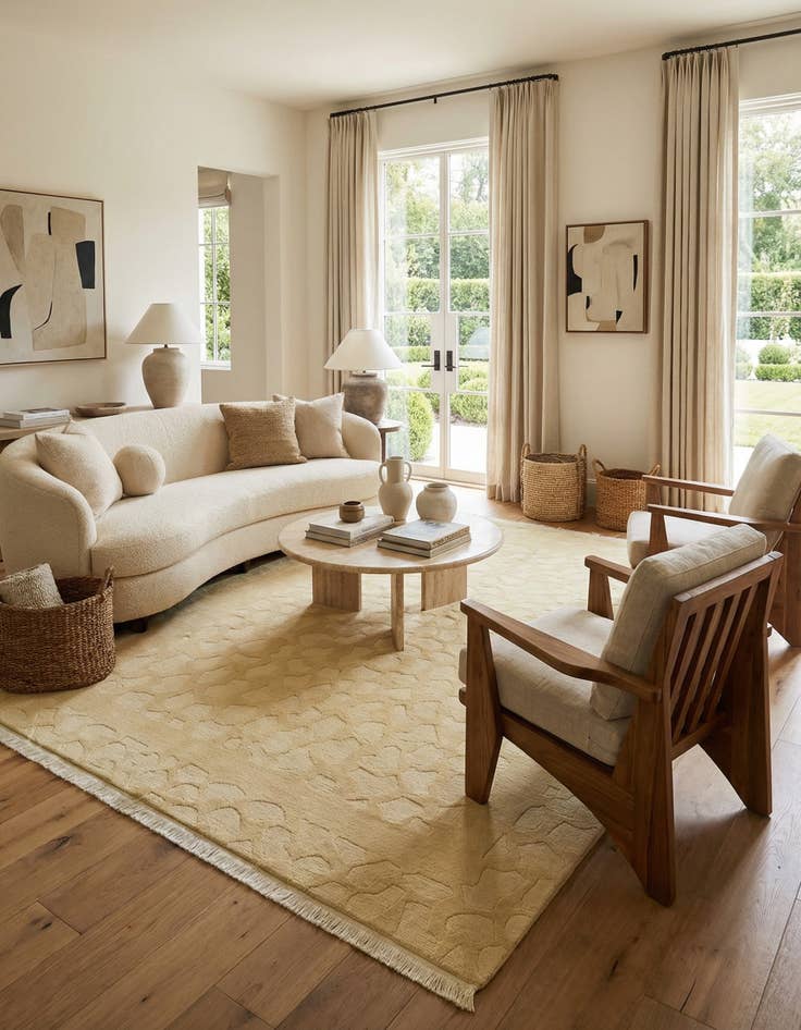 Detail image of 5' 8 x 7' 10  Hand Knotted Nepal Wool Rug