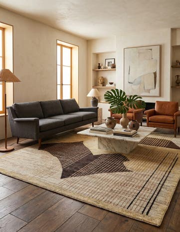 8' 1 x 9' 7 Hand Knotted Moroccan Wool Rug