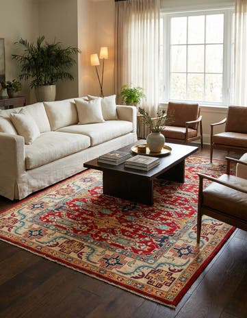 5' x 7' Hand Knotted Kazak Rug
