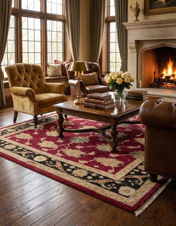 5' 3 x 7' 9 Hand Knotted Ziegler Wool Rug