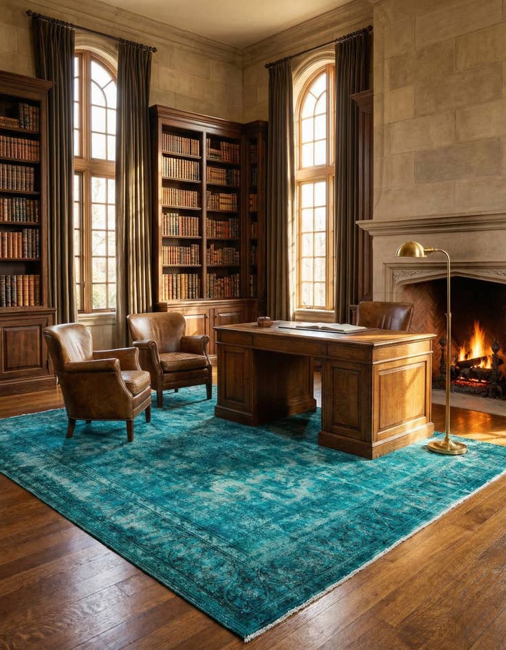 Detail image of 9' 9 x 13' Vintage Royal Wool Rug