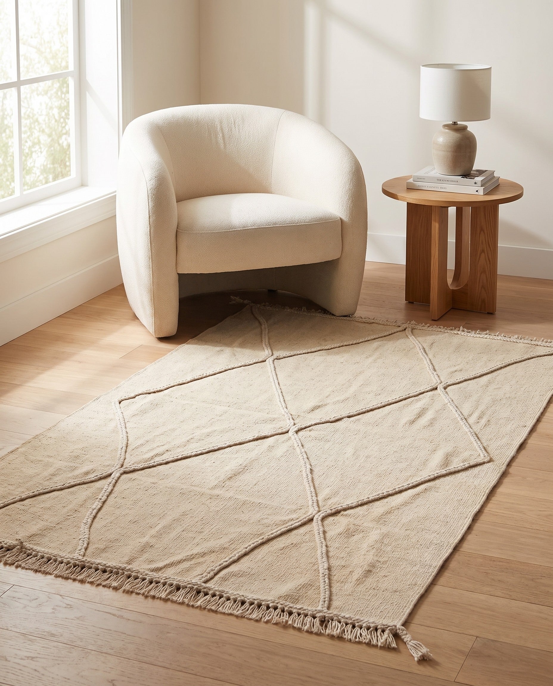 4' 2 x 5' 8 Hand Woven Kilim Modern Wool Rug