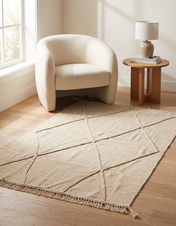 4' 2 x 5' 8 Hand Woven Kilim Modern Wool Rug