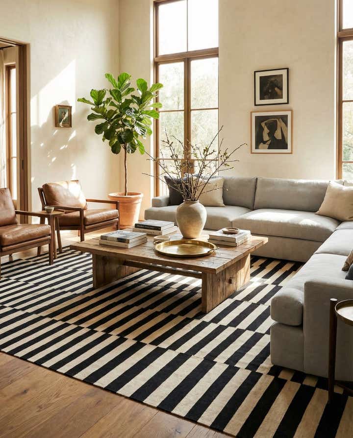 8' 1 x 11' Hand Woven Kilim Modern Wool Rug