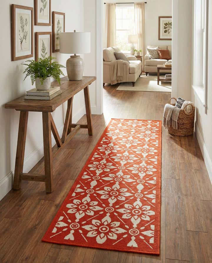 2' x 6' Easy-Clean Trellis Indoor / Outdoor Runner Rug