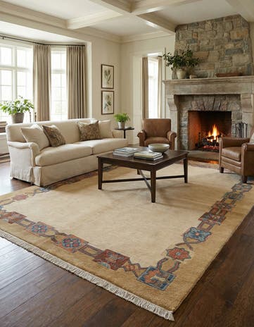 5' 9 x 8' Hand Knotted Nepal Wool Rug