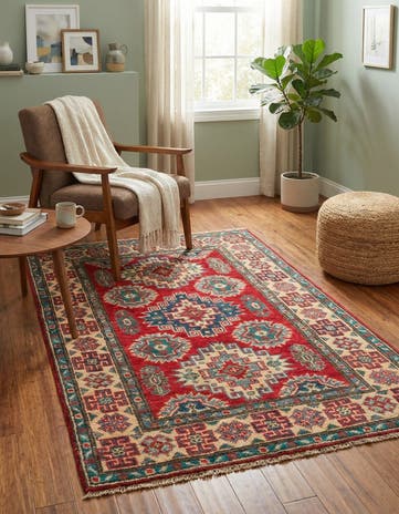 2' 7 x 4' 3 Hand Knotted Kazak Rug