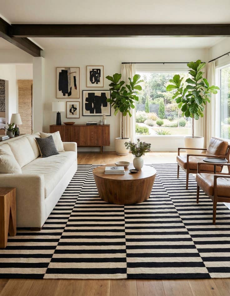 Detail image of 8' 2 x 11' 2  Hand Woven Kilim Modern Wool Rug