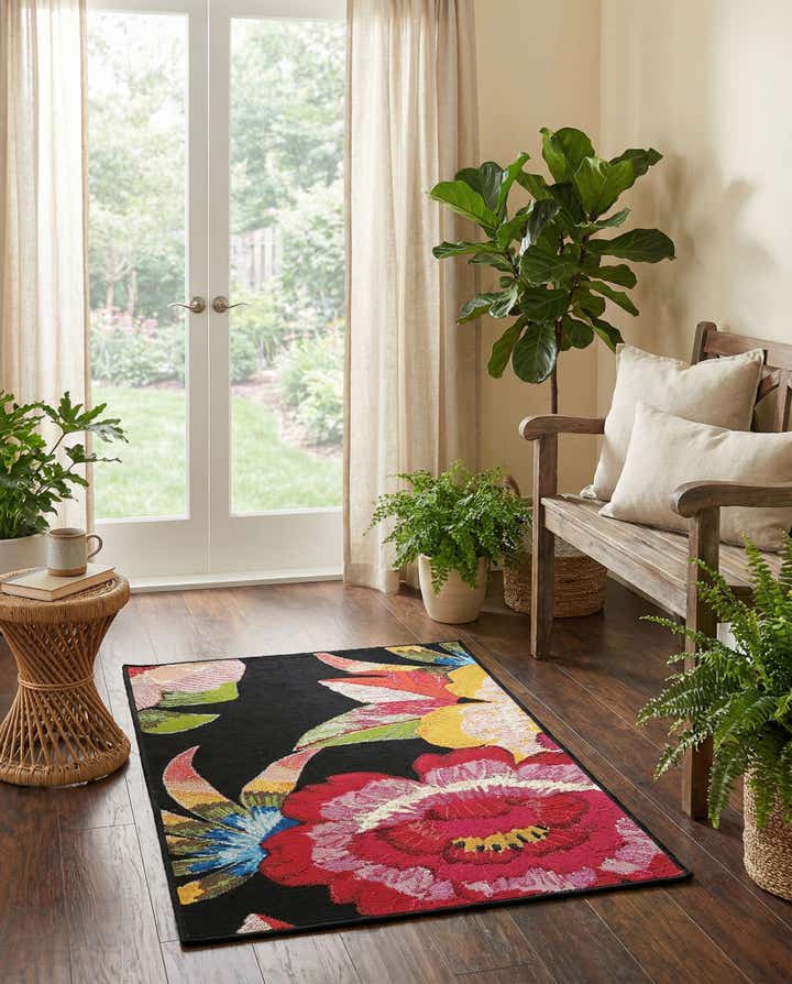 2' x 3' Easy-Clean Botanical Indoor / Outdoor Rug