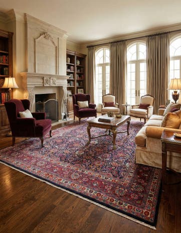 9' 11 x 12' 7 Mashad Wool Rug