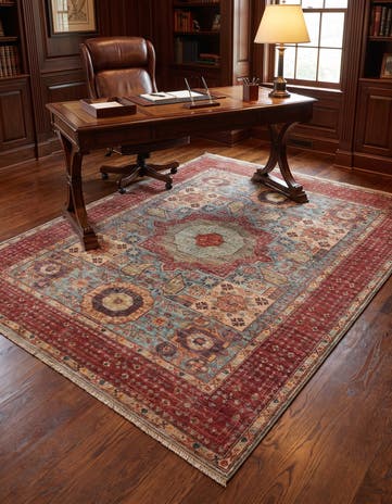 5' 1 x 6' 6 Hand Knotted Mamluk Ziegler Rug