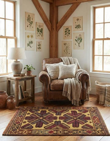 2' 9 x 4' 5 Hand Knotted Sumak Wool Rug