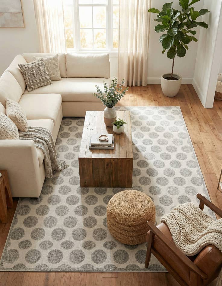 Detail image of 7' 10 x 10' Easy-Clean Sabrina Soto Indoor / Outdoor Rug