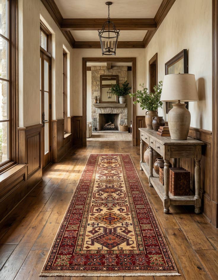 Detail image of 2' 7 x 10' Kazak Wool Runner Rug