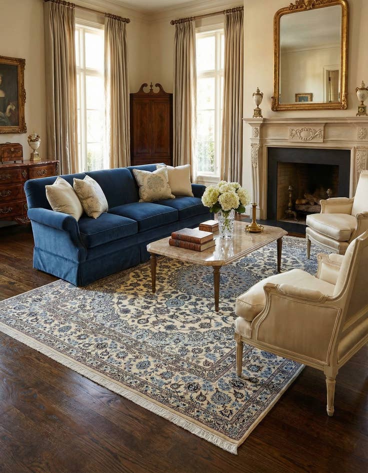 Detail image of 6' 9 x 10' 3 Nain Rug