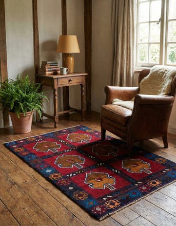 2' 10 x 4' 5 Hand Knotted Balouch Persian Wool Rug