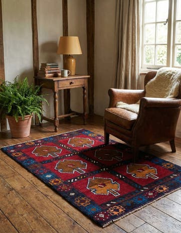 2' 10 x 4' 5 Hand Knotted Balouch Persian Wool Rug