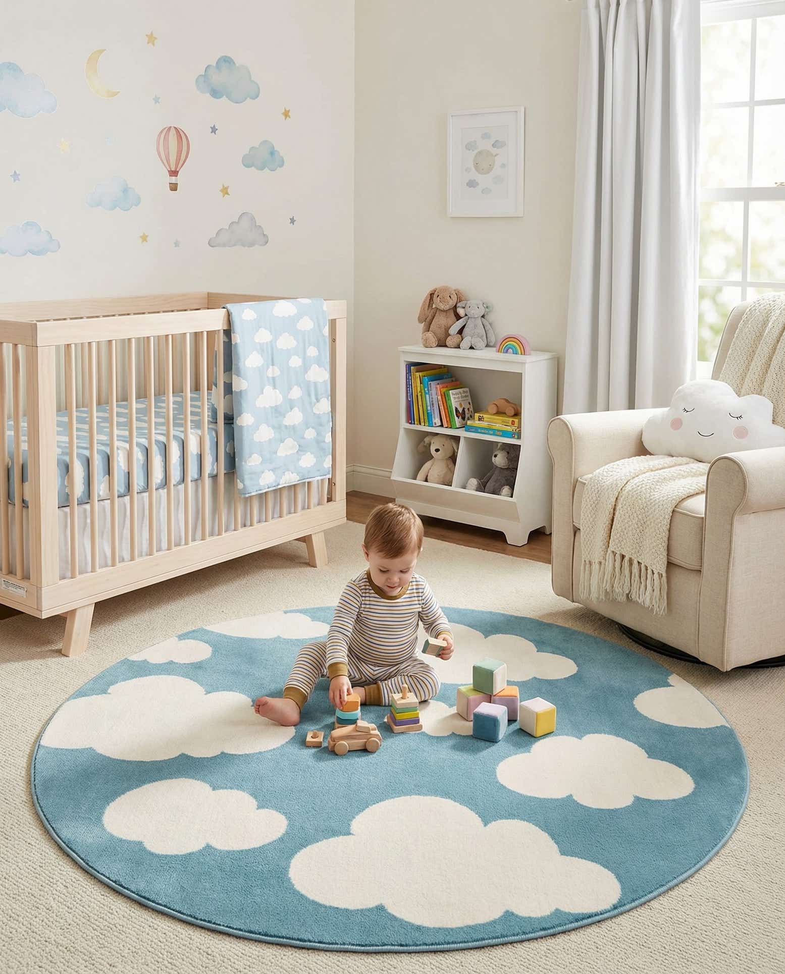 4' x 4' Whimsy Kids Round Rug