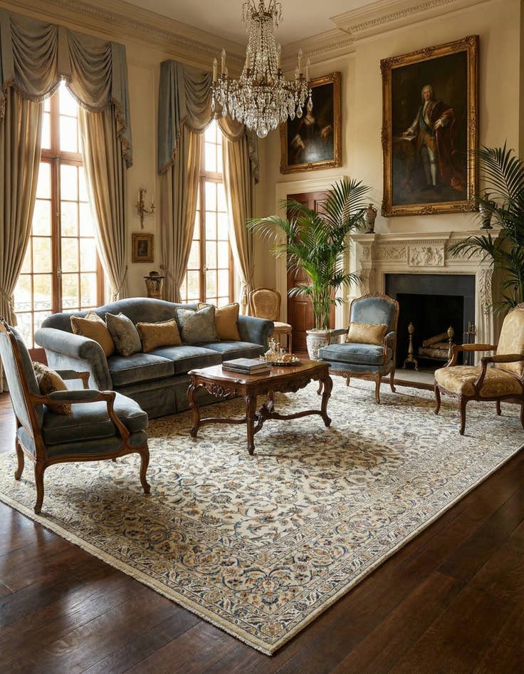 Detail image of 9' 9 x 13' 3 Kashan Rug