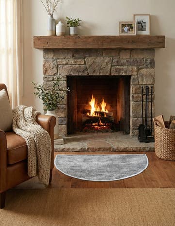 Navy Blue Hand Woven Chindi Jute Hearth Rug