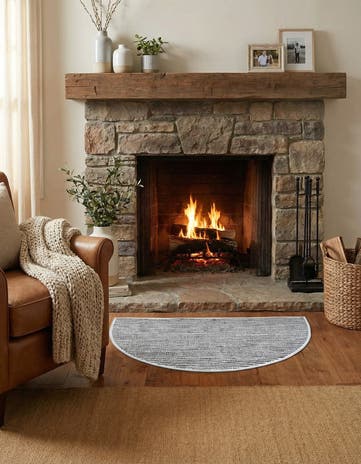Navy Blue Hand Woven Chindi Jute Hearth Rug