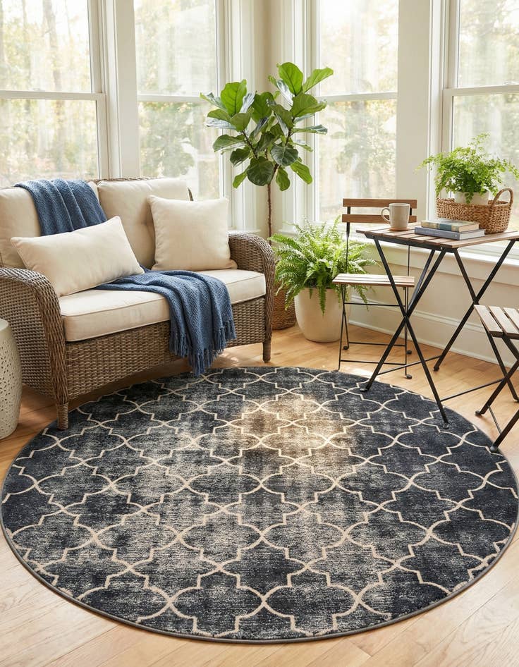 Detail image of Jill Zarin 5' 3 x 5' 3 Uptown Lincoln Center Round Rug