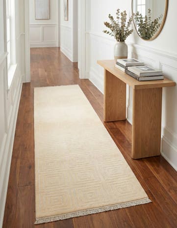 2' 9 x 10' Hand Knotted Darya Wool Runner Rug