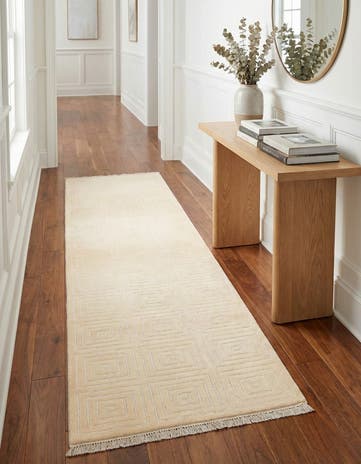2' 9 x 10' Hand Knotted Darya Wool Runner Rug