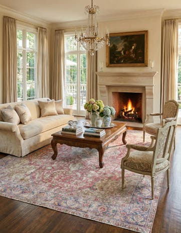 9' 4 x 12' 9 Hand Knotted Ultra Vintage Persian Wool Rug