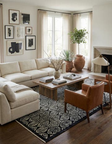 8' 5 x 9' 5 Hand Knotted Darya Wool Rug