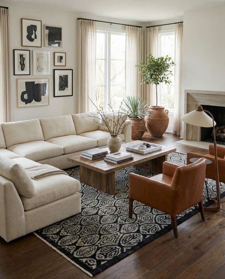 8' 5 x 9' 5 Hand Knotted Darya Wool Rug