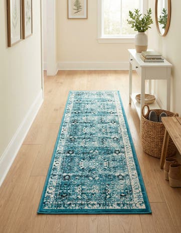 Blue Ankara Runner Rug