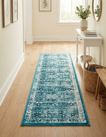 Blue Ankara Runner Rug