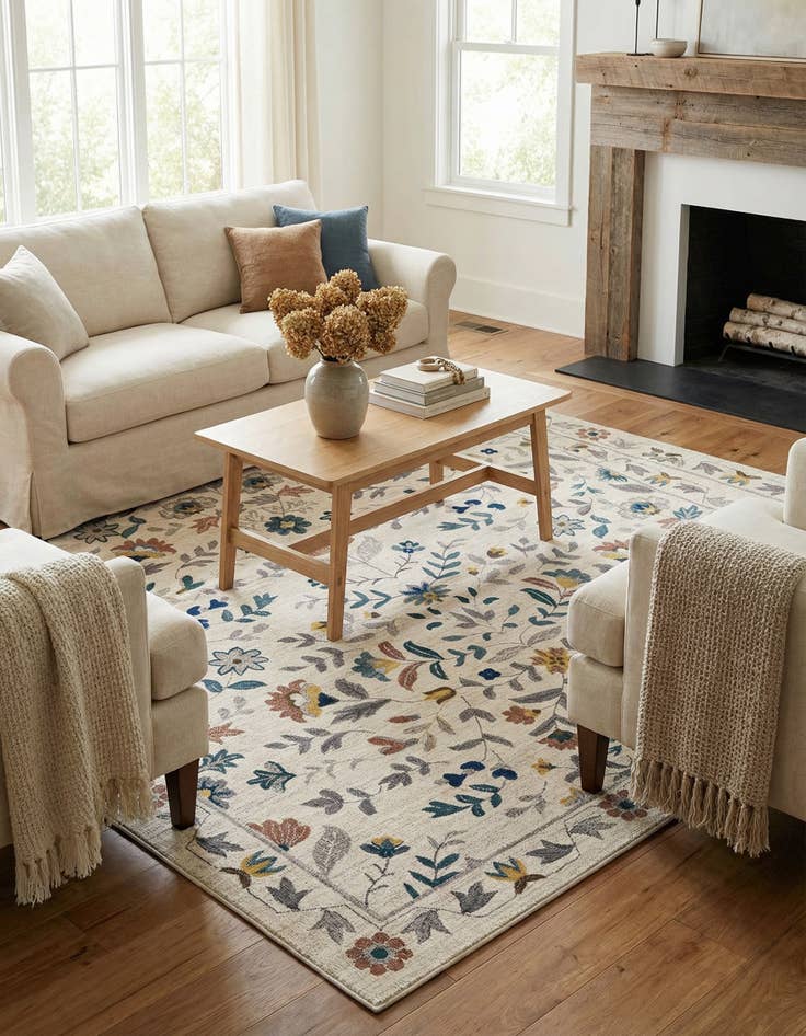 Detail image of 8' x 8' Blossom Square Rug