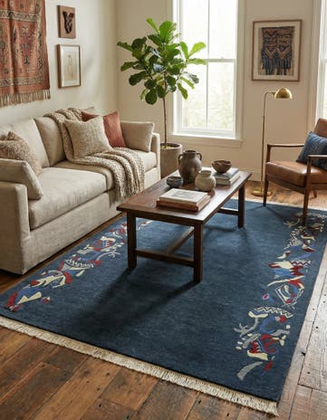 5' 8 x 7' 8 Hand Knotted Nepal Wool Rug