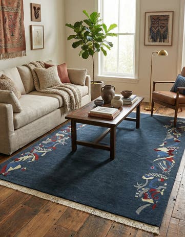 5' 8 x 7' 8 Hand Knotted Nepal Wool Rug