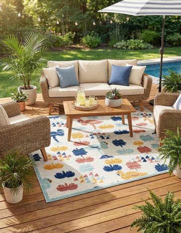 6' x 9' Easy-Clean Belize Indoor / Outdoor Rug