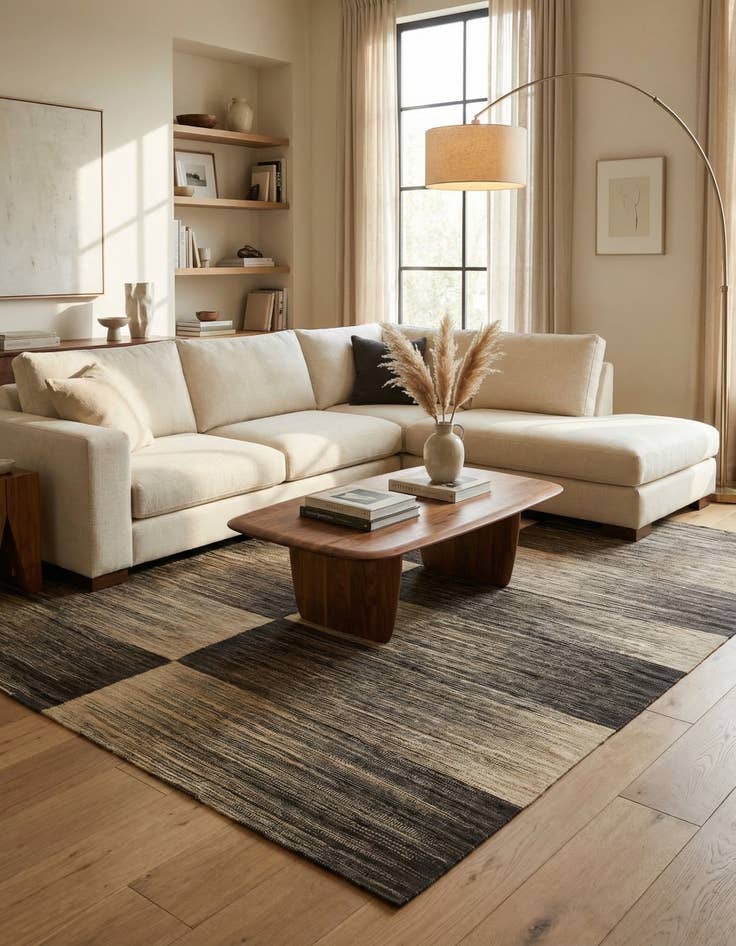 Detail image of 8' 2 x 9' 7  Hand Woven Kilim Modern Wool Rug